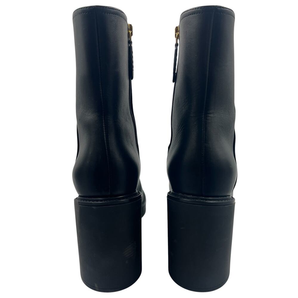 Gucci Logo Leather Platform Ankle Boots Black 40‎ - Picture 11 of 16